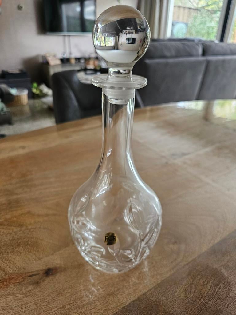 RCR Kristallen Karaf met Bolvormige Stop, Antiek en Kunst, Antiek | Glas en Kristal, Ophalen of Verzenden