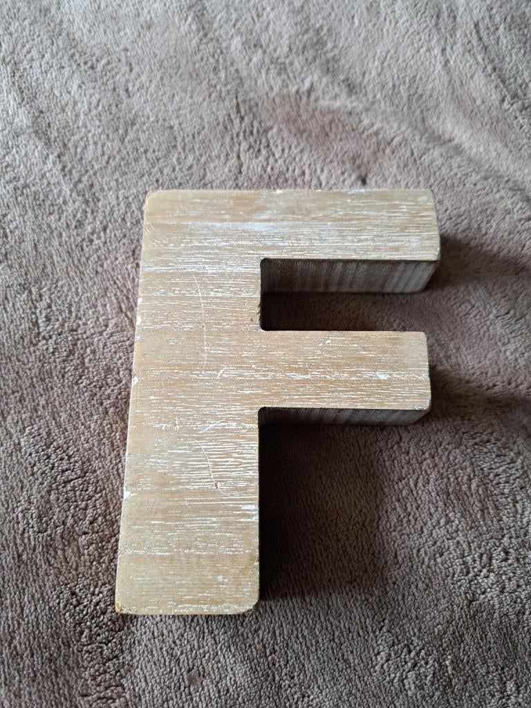 Houten letter F - Riverdale, Huis en Inrichting, Hout, Gebruikt, Beige, Ophalen of Verzenden
