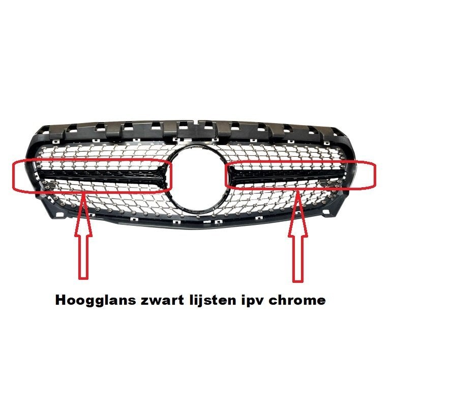 Grille W117 CLA-Klasse 13‑16 Black Diamond, Auto diversen, Ophalen of Verzenden