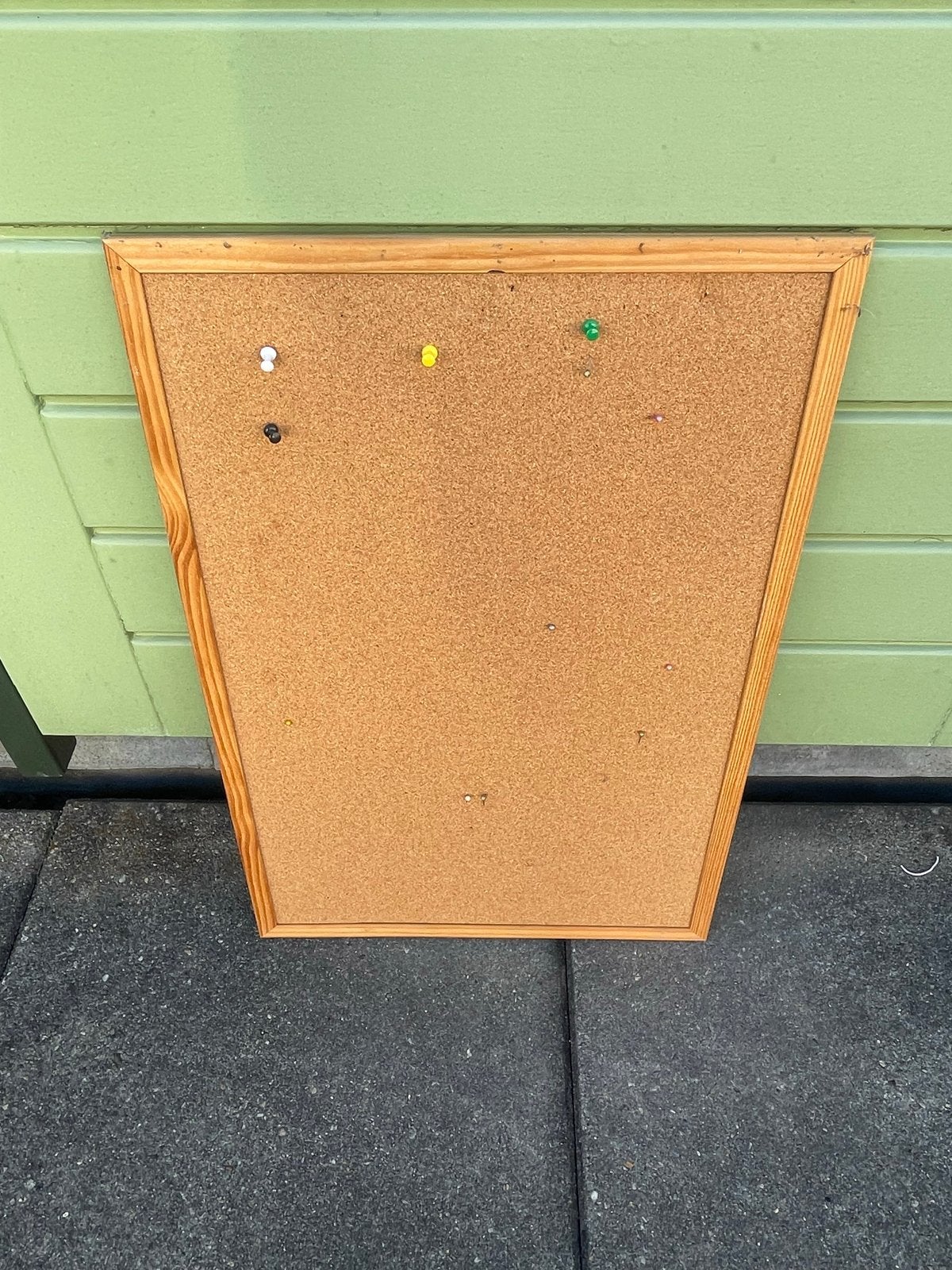 Vintage Prikbord kurk met Houten Lijst, Ophalen, Gebruikt, Prikbord