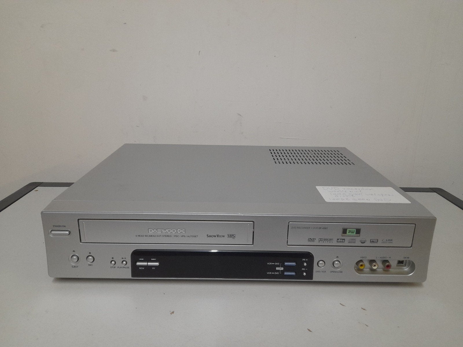 Deawoo videorecorder / DVD recorder DF-4501, Audio, Tv en Foto, Videospelers, Niet werkend, VHS-speler of -recorder, Ophalen of Verzenden