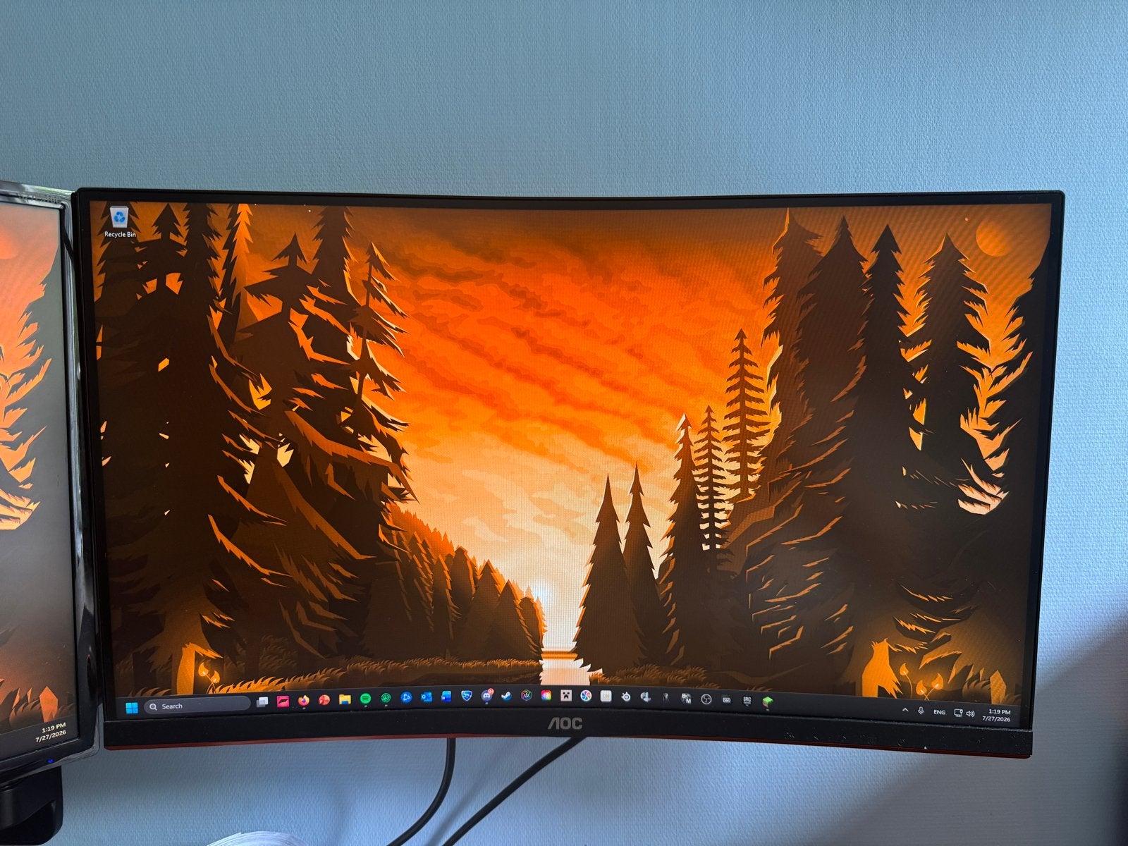 AOC 27G2ZNE 240Hz Gaming Monitor, Computers en Software, Monitoren, Gaming, Curved, VA, Full HD