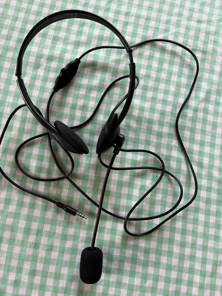 Ewent bedrade headset met microfoon en volumeregeling, Audio, Tv en Foto, Koptelefoons, Ophalen, Gebruikt, Op oor (supra aural)
