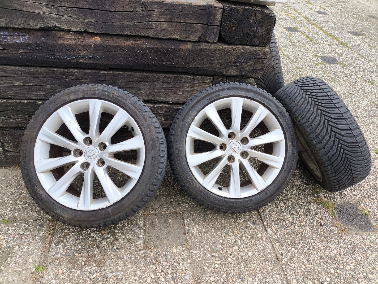 Lexus velgen + Michelin CrossClimate 2 banden 225/45 R17, Ophalen of Verzenden