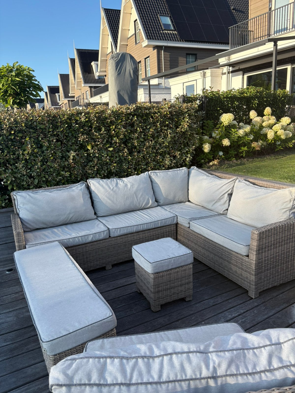 Wicker loungeset, Tuin en Terras, Ophalen, Gebruikt, Hocker, Loungeset