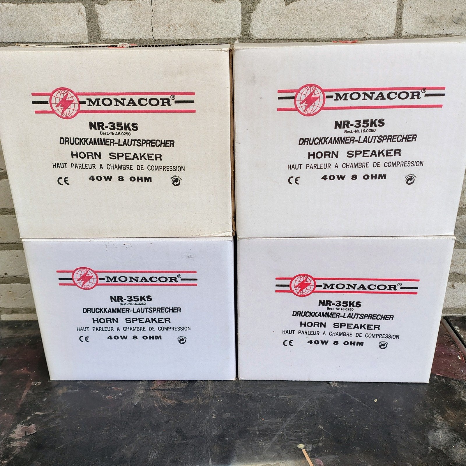 4x Monacor NR-35KS hoornspeaker nieuw geseald, Overige merken, Overige typen, Nieuw, Ophalen of Verzenden