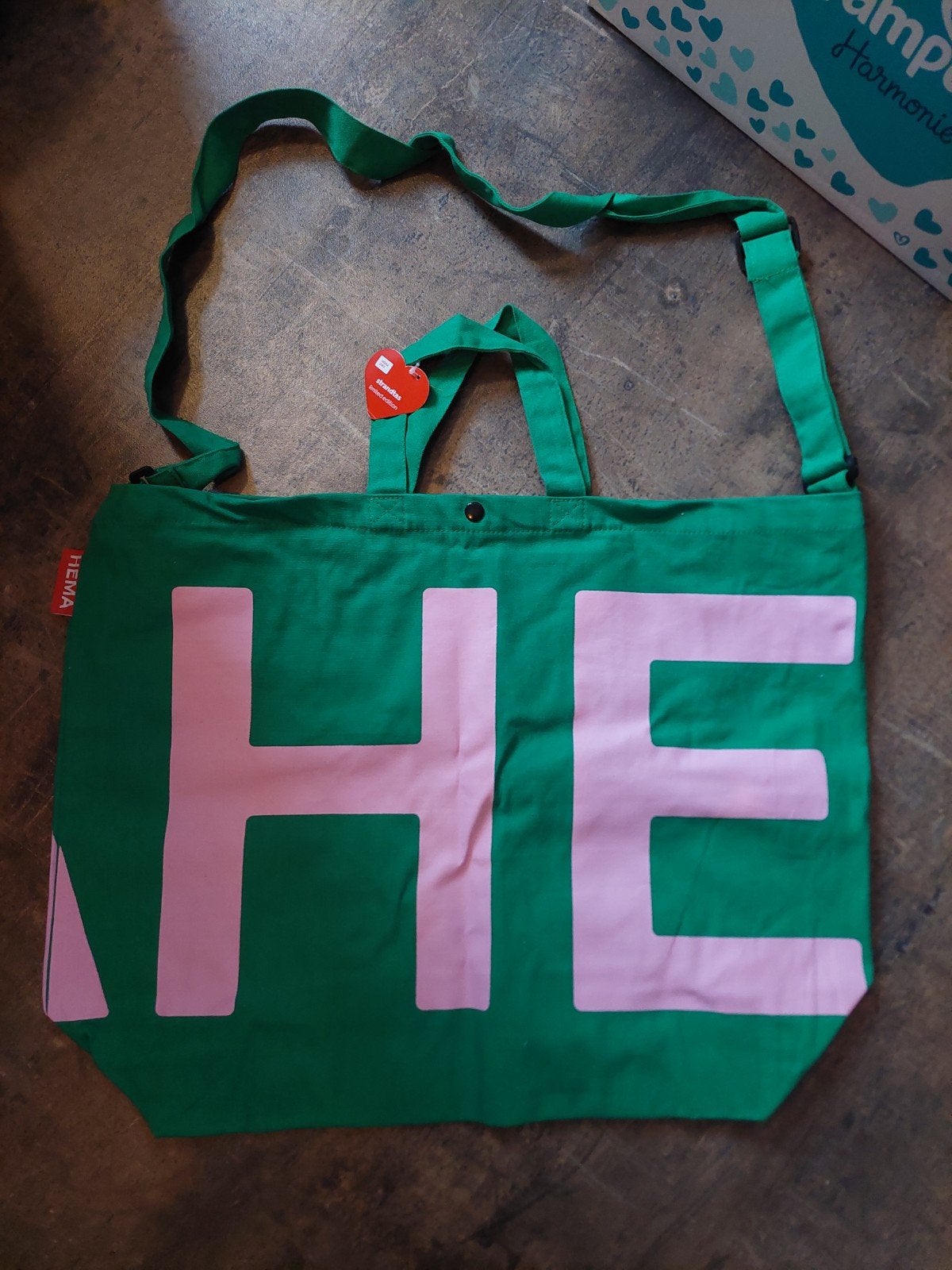 Hema strandtas limited edition groen roze, Ophalen of Verzenden, Nieuw, Groen, Shopper
