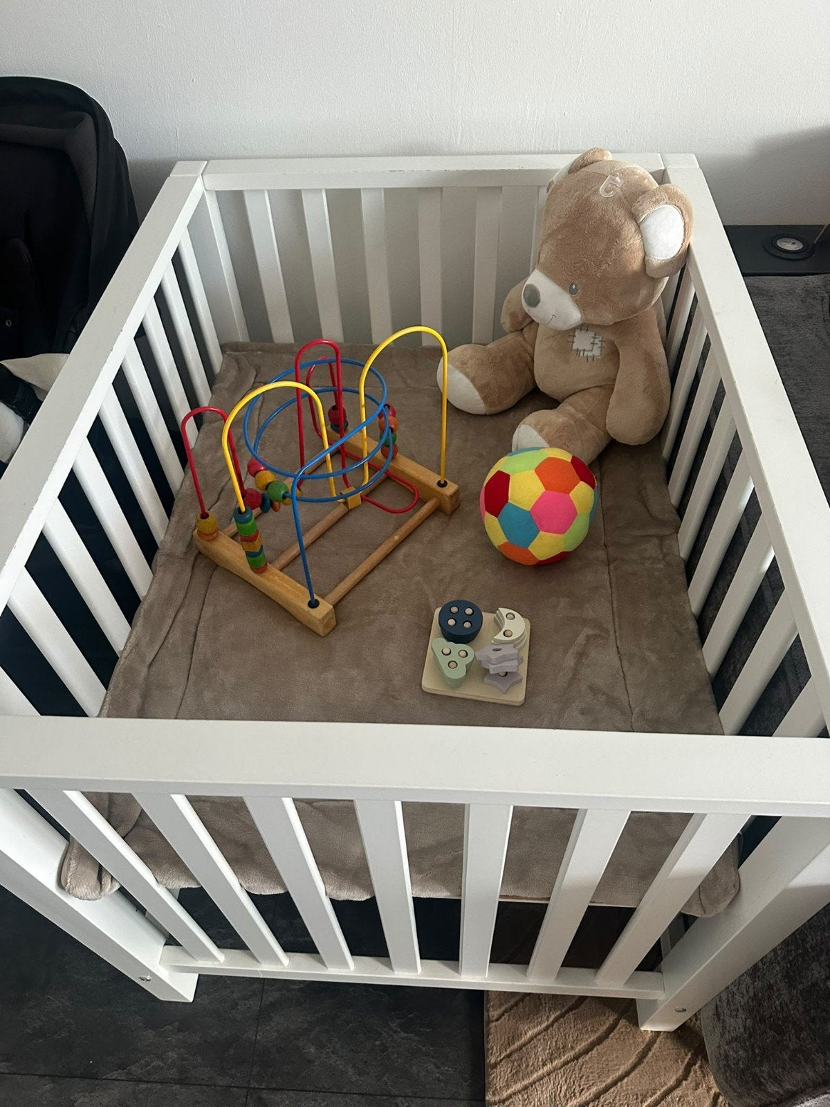 Witte box inclusief boxkleed, Kinderen en Baby's, Ophalen, Gebruikt, Vierkant, Boxkleed