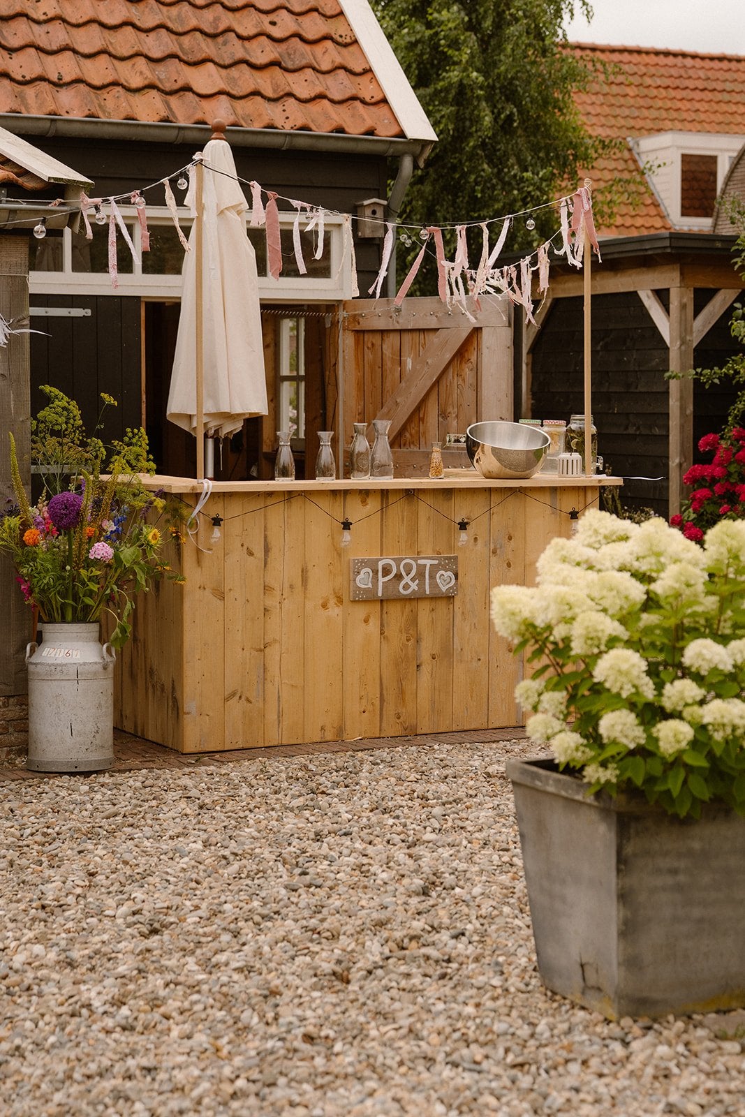 Houten Bar voor Feestjes, Festivals of Bruiloften, Ophalen, Gebruikt