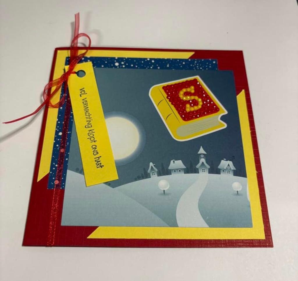 Sinterklaas kaart met diamond painting, Ophalen of Verzenden, Zo goed als nieuw, Overige thema's