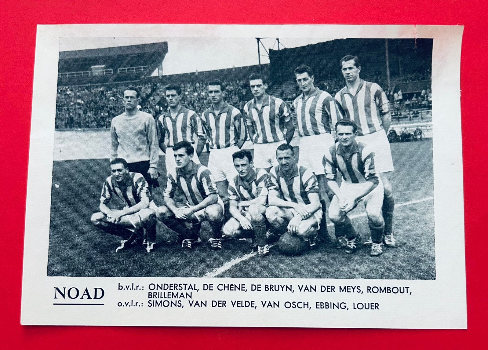 N.O.A.D. - MONTY - Elftalplaat - 1960, Ophalen of Verzenden, Gebruikt, Overige binnenlandse clubs, Spelerskaart