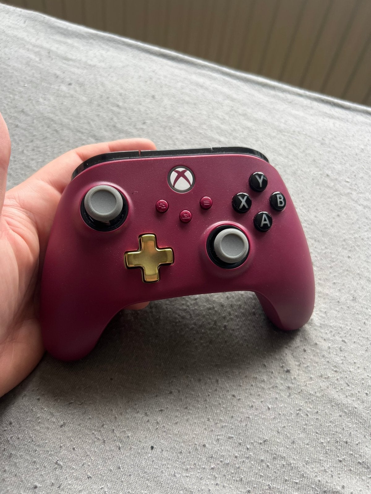PowerA Xbox Series X/S Controller – Bedraad – Rood/Bordeaux, Ophalen of Verzenden, Zo goed als nieuw, Met 1 controller, Switch Original