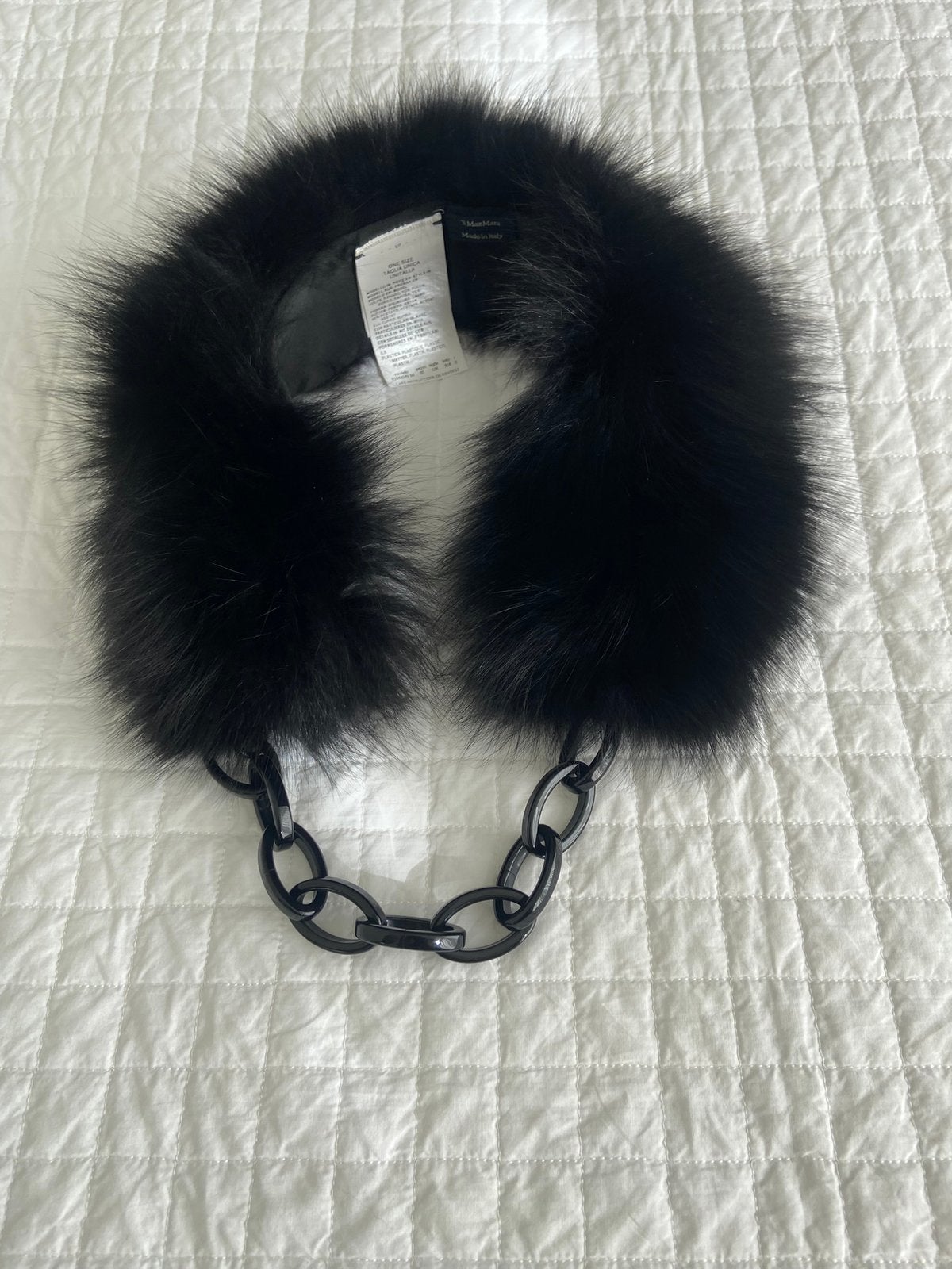 Max Mara sjaal/kraag met ketting.  Nieuw., Max Mara, Verzenden, Nieuw, Sjaal