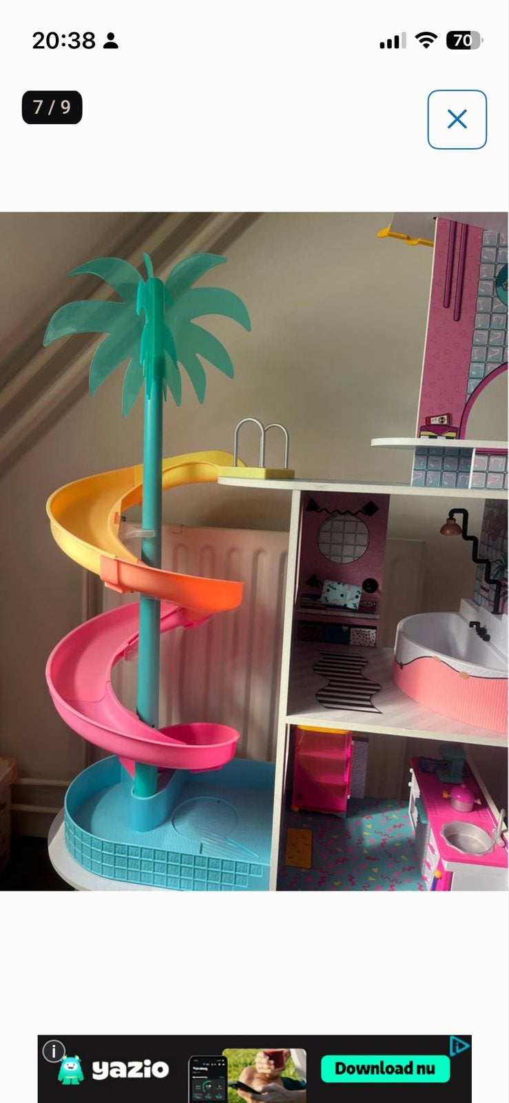 Groot L.O.L. Surprise! Poppenhuis met meubels en glijbaan, Ophalen, Zo goed als nieuw