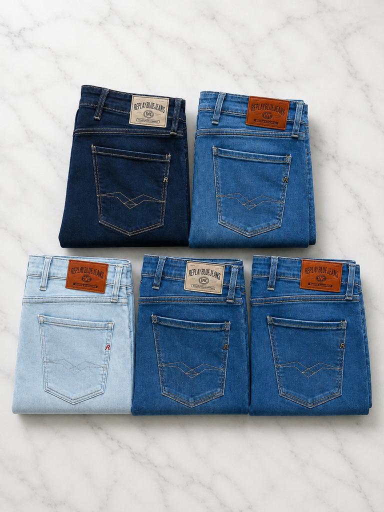Replay Anbass Jeans Bundel Blauw W32 L34, Ophalen of Verzenden, Zo goed als nieuw, Blauw, W32 (confectie 46) of kleiner