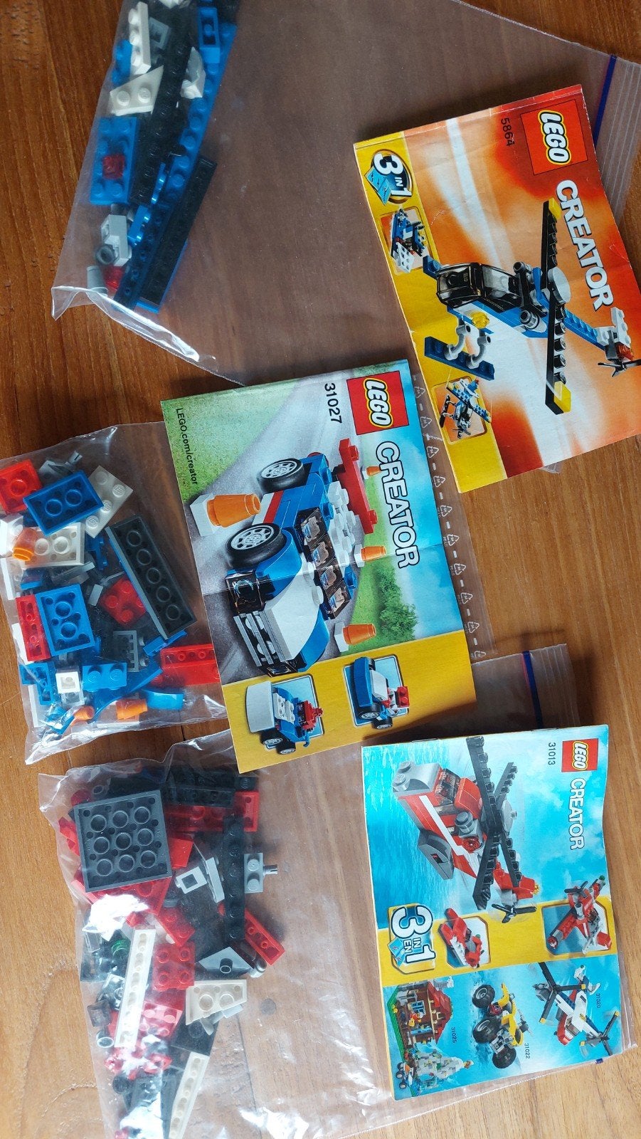 LEGO Creator sets 31027, 31013, 5864 met instructies, Ophalen of Verzenden, Gebruikt