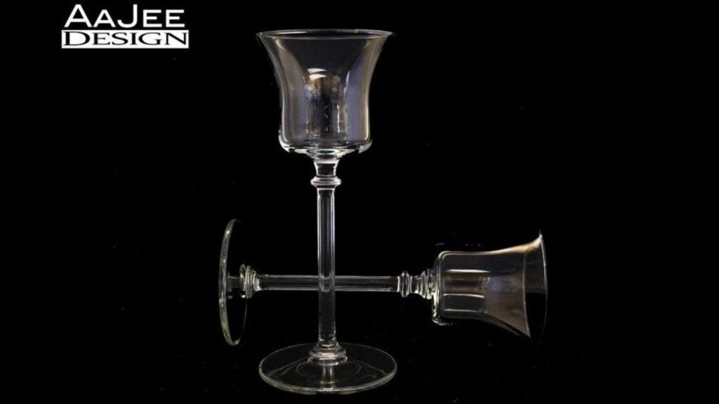 2 X Royal Leerdam - Decora - Kandelaar - Siem van der Marel, Ophalen of Verzenden, Kandelaar, Glas, 17 cm