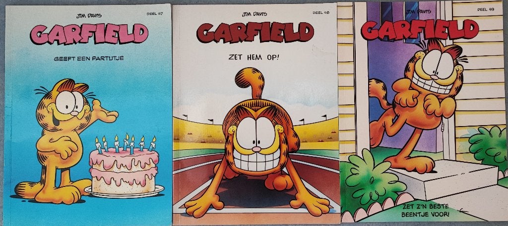 Te koop: 19 Garfield stripboeken, Meerdere stripboeken, Ophalen of Verzenden, Gelezen, Jim Davis