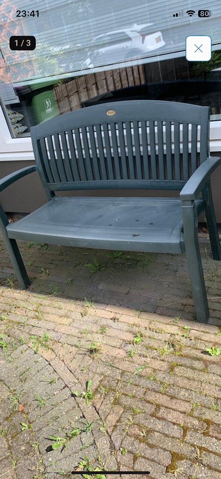 Bank, Tuin en Terras, Tuintafels, Ophalen of Verzenden, Gebruikt, Rechthoekig, Kunststof