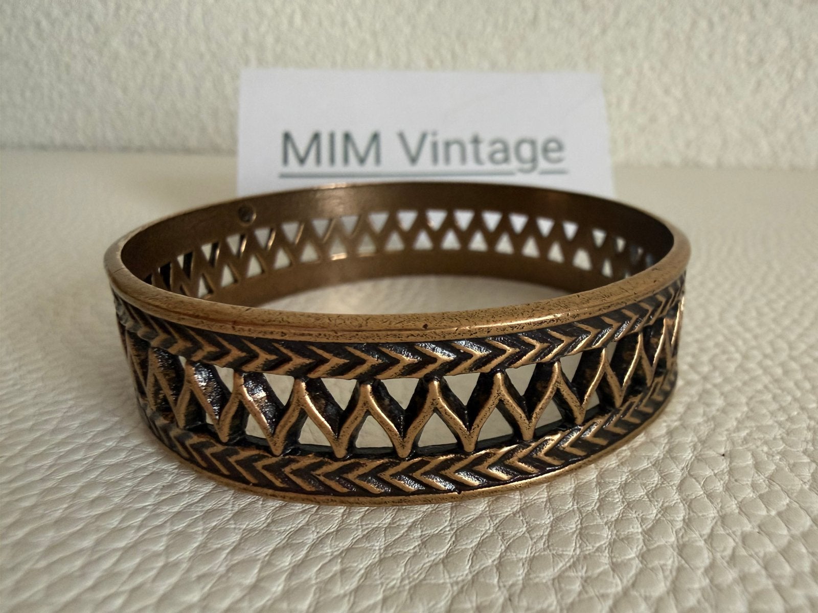 H269/ Vintage Bronzen KALEVALA KORU armband FINLAND, Overige materialen, Gebruikt, Overige kleuren, Verzenden
