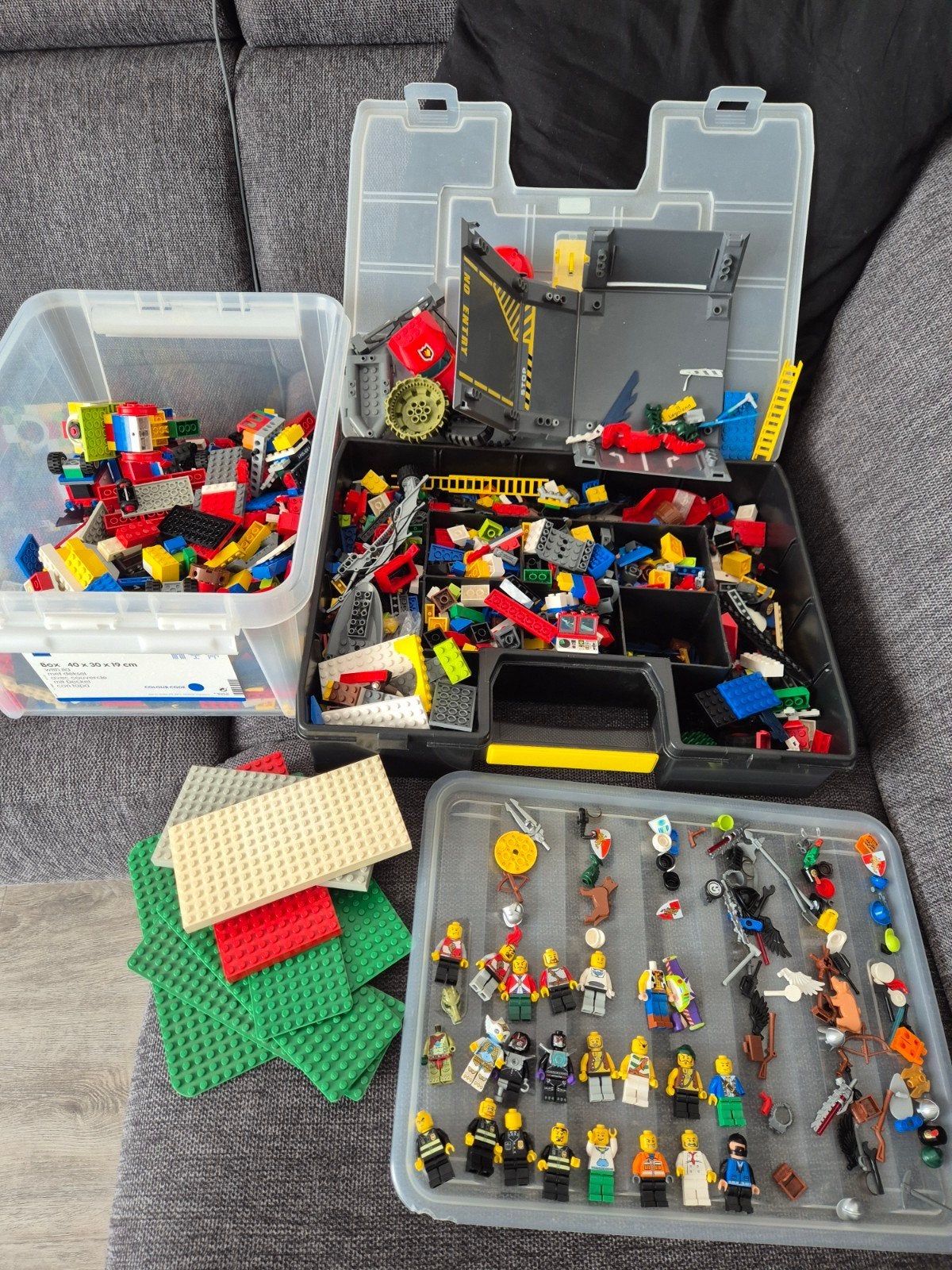 Grote partij LEGO met figuren en bouwplaten, Ophalen of Verzenden, Gebruikt, Overige merken