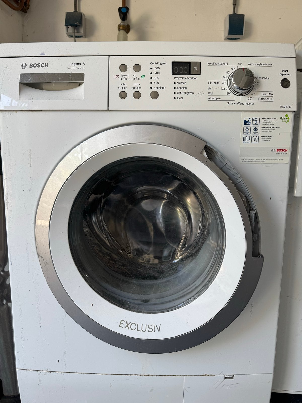 Bosch Logixx 8 VarioPerfect Wasmachine (2010) - Werkend, Ophalen, 1200 tot 1600 toeren, Gebruikt, 8 tot 10 kg