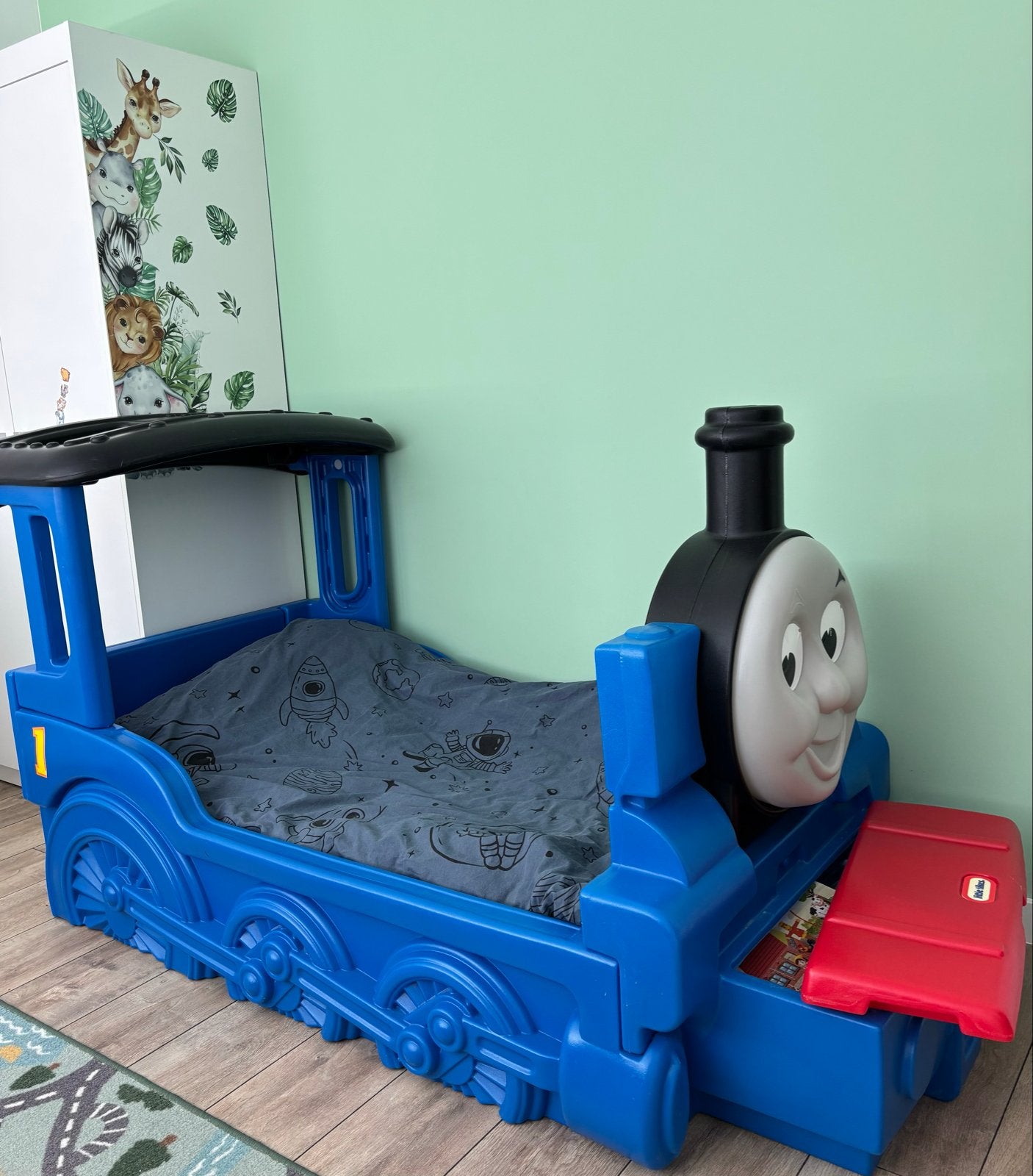 Thomas de Trein peuterbed met lattenbodem en matras, Kinderen en Baby's, Kinderkamer | Bedden, Gebruikt, 140 tot 160 cm, 70 tot 85 cm