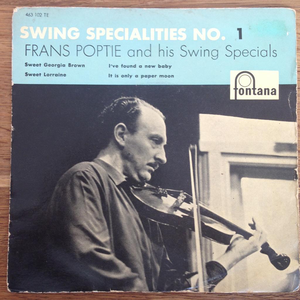 Frans Poptie Swing Specialities No. 1 EP 7" jazz 50s Dutch, Ophalen of Verzenden, Gebruikt, Jazz en Blues
