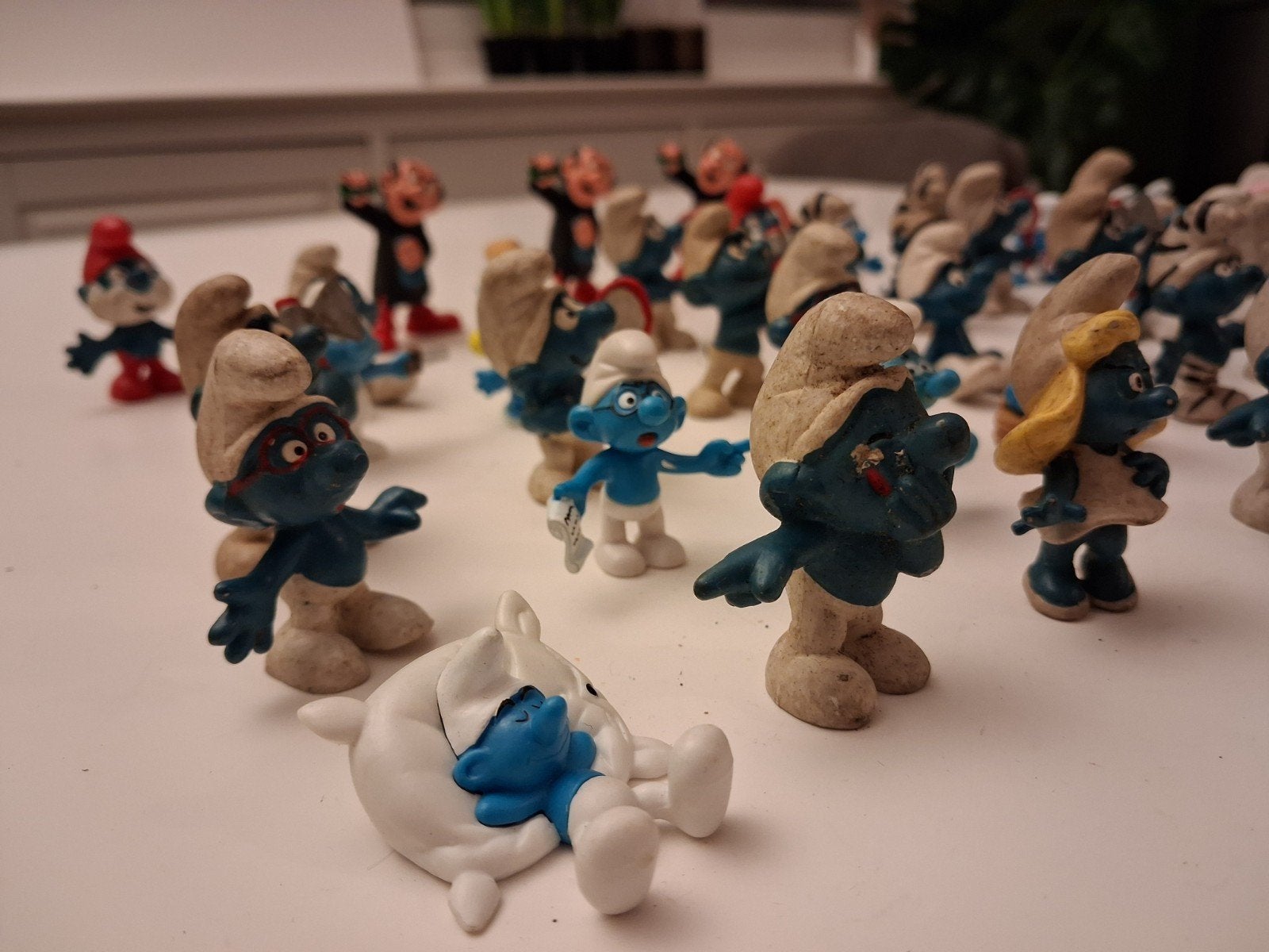 Grote verzameling Smurfen en Gargamel figuren, Verzamelen, Smurfen, Ophalen of Verzenden, Gebruikt, Verschillende Smurfen