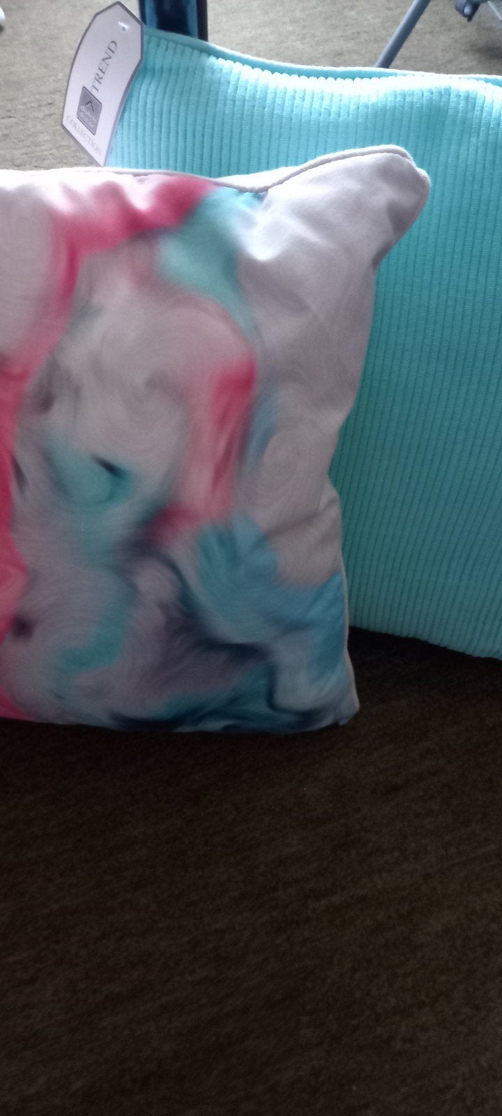 Kussens 45 cm x 45 cm mint en roze Nieuw., Ophalen of Verzenden, Roze, Vierkant