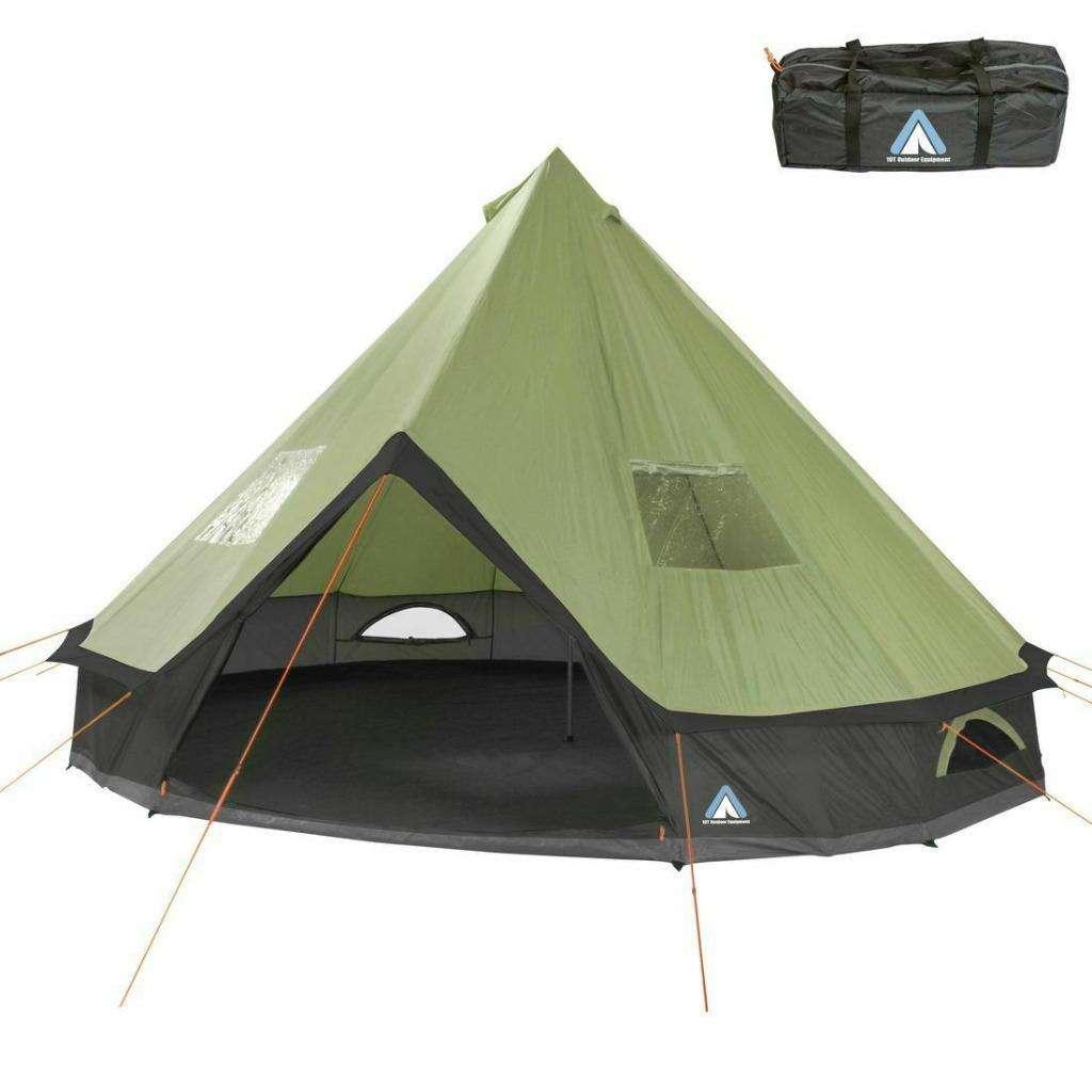 Zeer Grote 10-Persoons TiPi-Tent Inclusief Ingenaaide Bodem, Tuin en Terras, Partytenten, Ophalen of Verzenden, Nieuw, 5 tot 8 meter