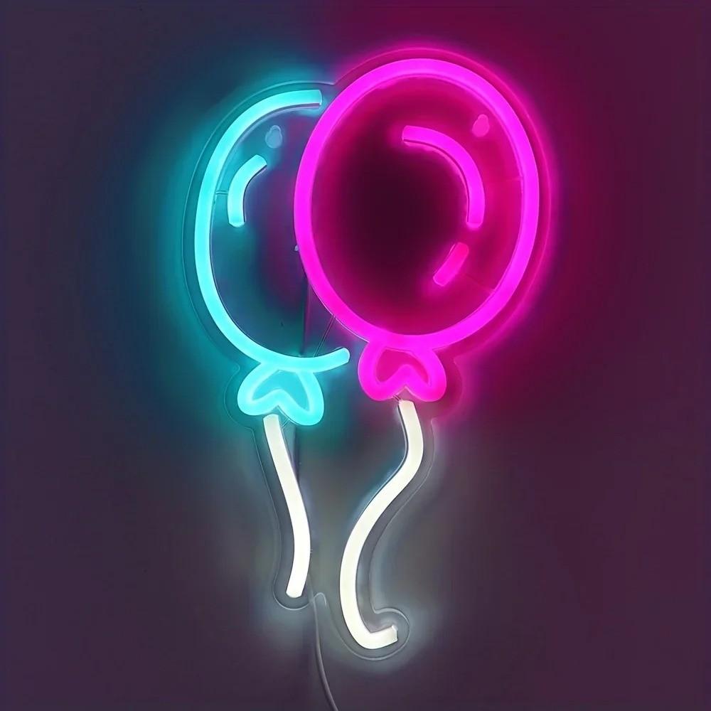 LED lamp neon stijl Ballonnen (29.5x17.5cm), Ophalen of Verzenden, Nieuw, Lichtbak of (neon) lamp