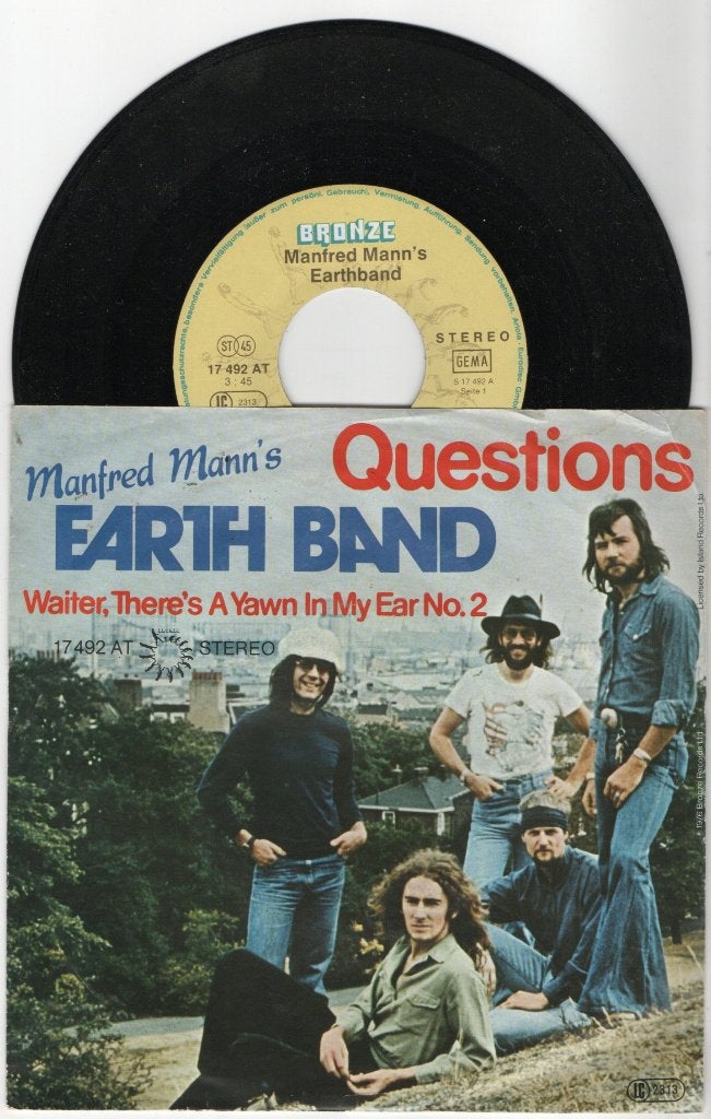Manfred Mann's Earth Band – Questions, Cd's en Dvd's, Vinyl Singles, Ophalen of Verzenden, Gebruikt, 7 inch, Pop