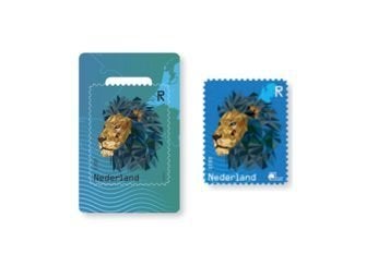 NL Crypto Stamp 2 – Leeuw Blauw, Groen, Grijs - NVPH CR2, Verzenden, Na 1940, Postfris