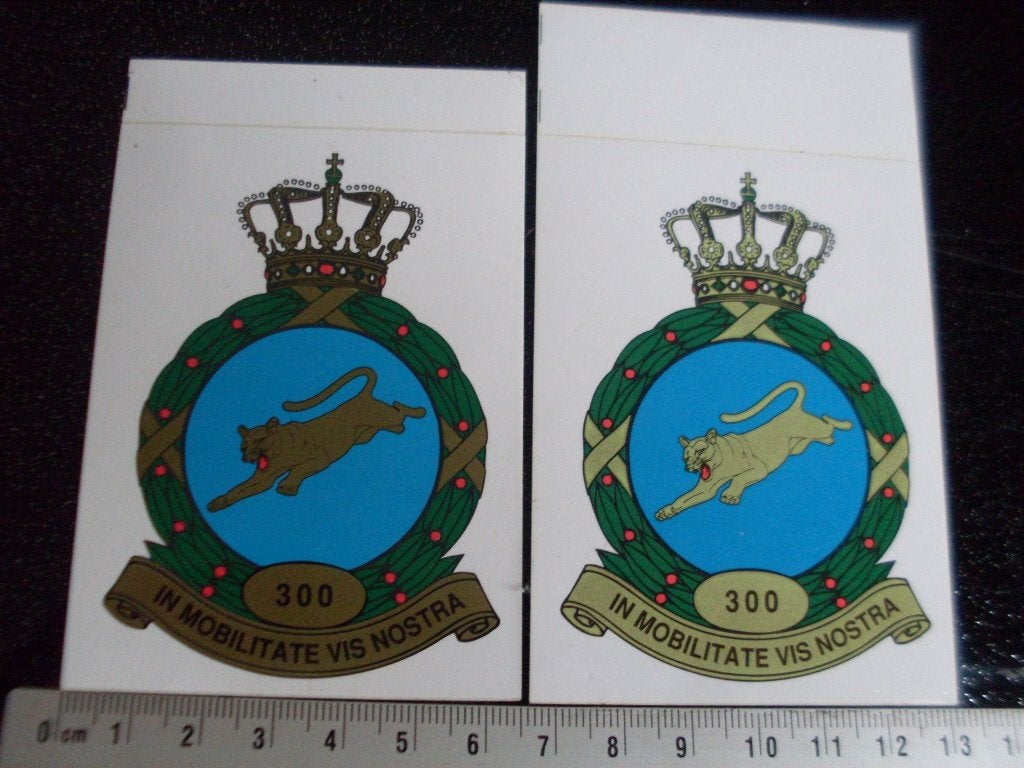 2x sticker 300 squadron KLU wild cats leger army nl, Verzenden, Zo goed als nieuw, Bedrijf of Vereniging