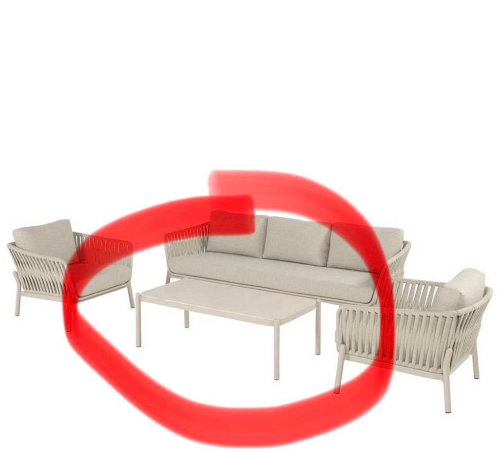 Hartman Loungetafel aluminium zandkleur NIEUW, Tuin en Terras, Tuintafels, Ophalen, Nieuw, Rechthoekig, Aluminium