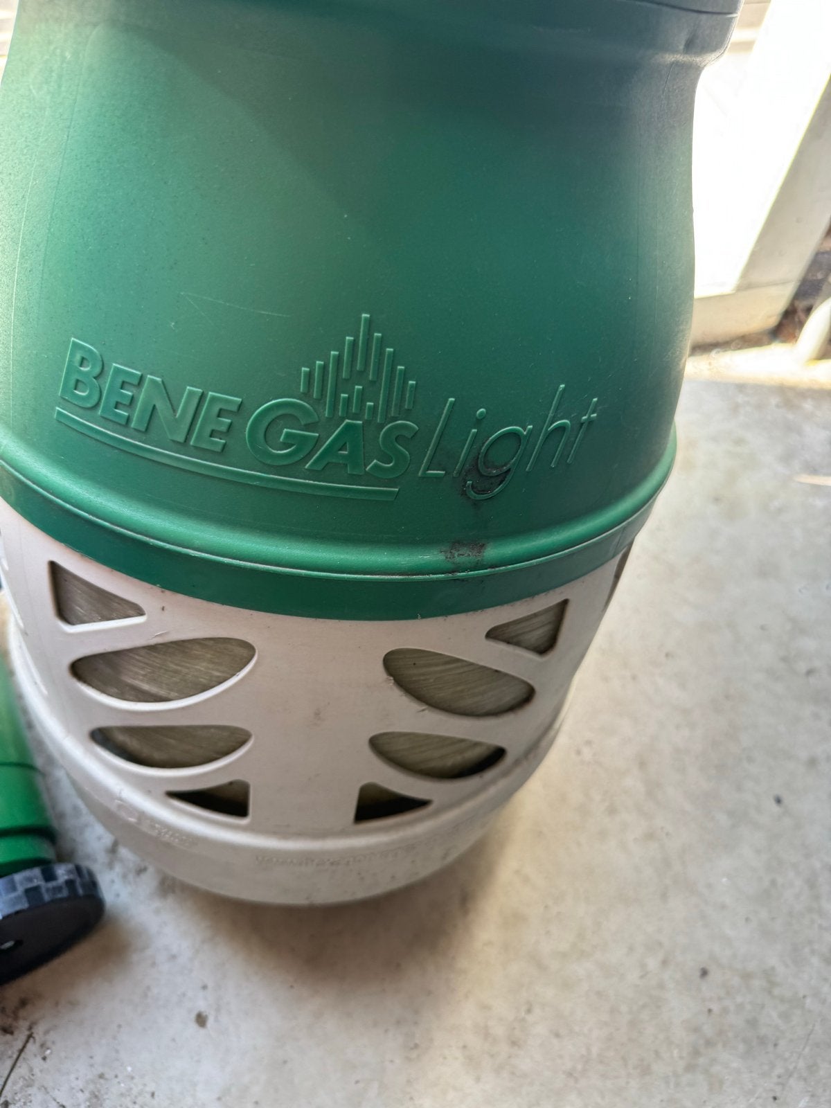 Lege Benegas Light gasfles 12,5L - Lichtgewicht en handig, Caravans en Kamperen, Ophalen, Gebruikt