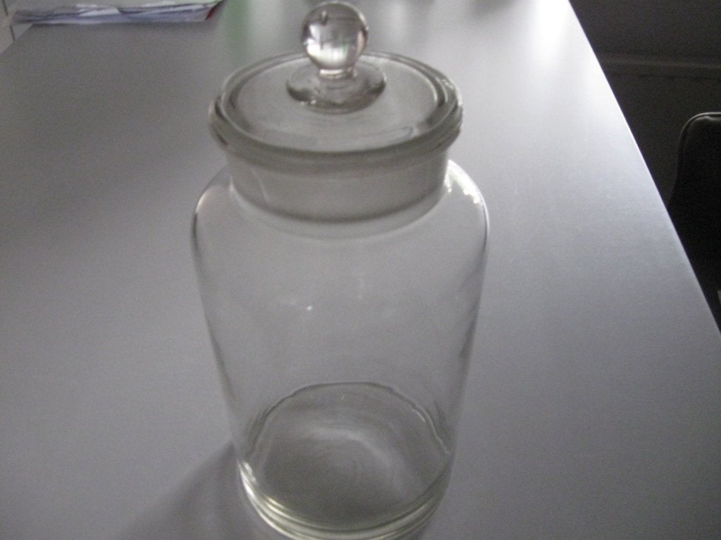 Oude glazen snoeppot, Antiek en Kunst, Ophalen of Verzenden
