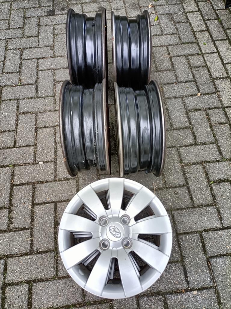 originele stalen velgen 15 inch Hyundai Matrix, Ophalen
