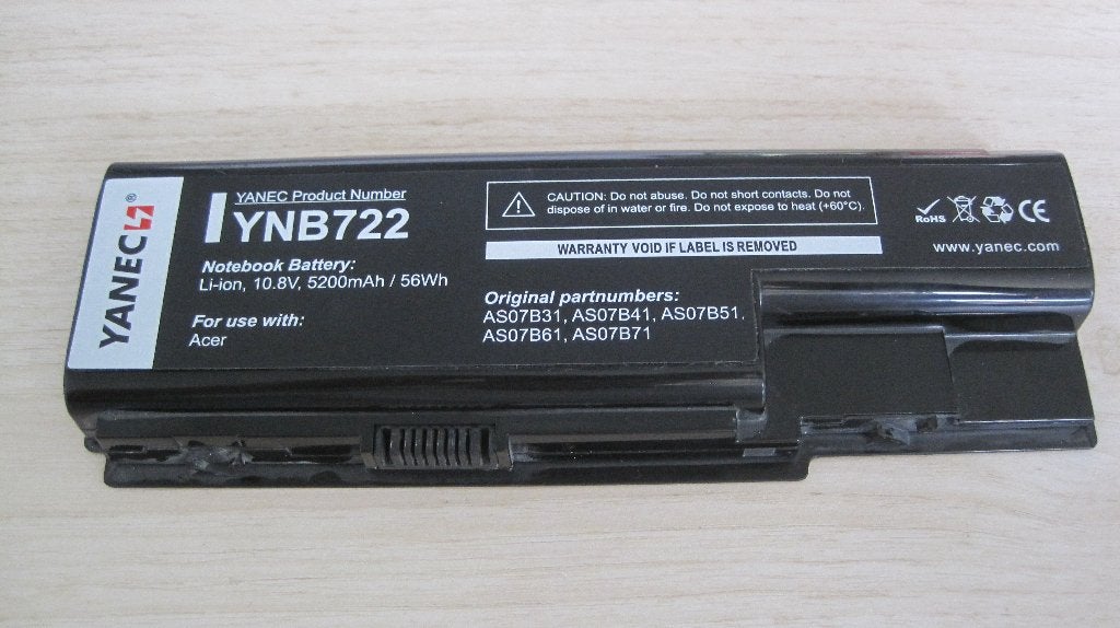 ACER Laptop Accu  YNB722, Ophalen of Verzenden, Nieuw, YANEC