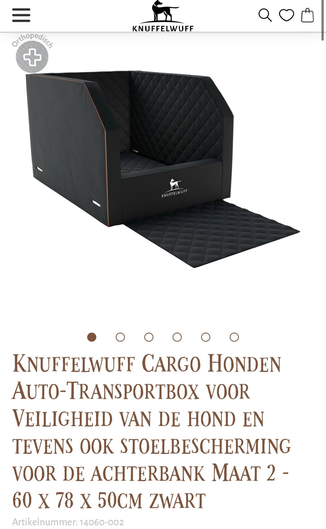 Knuffelwuff transport box + gordel, Ophalen, Gebruikt