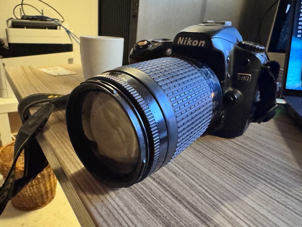 Nikon D80 spiegelreflexcamera met AF Nikkor 70-300mm lens, Gebruikt, Spiegelreflex, 10 megapixels, Ophalen of Verzenden