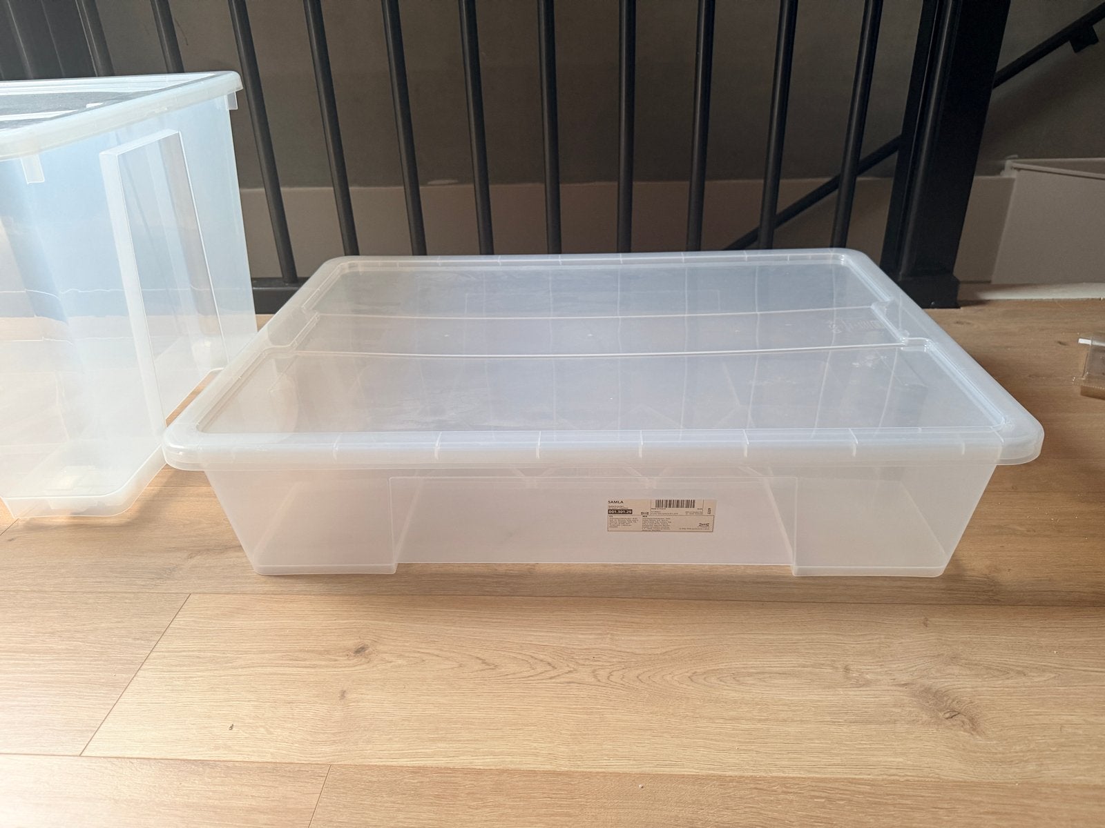 IKEA Samla transparante opbergbox met deksel, Ophalen, Zo goed als nieuw, Minder dan 40 cm, Minder dan 35 cm