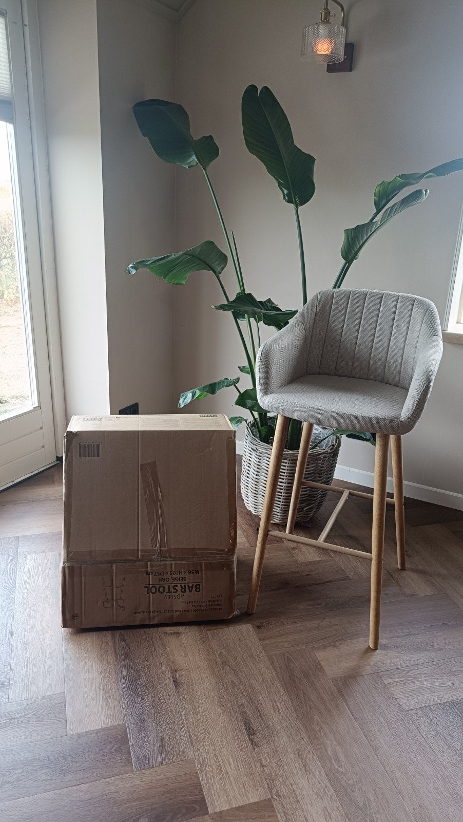 Twee nieuwe barkrukken van Jysk, Ophalen, 60 tot 90 cm, Nieuw, Hout