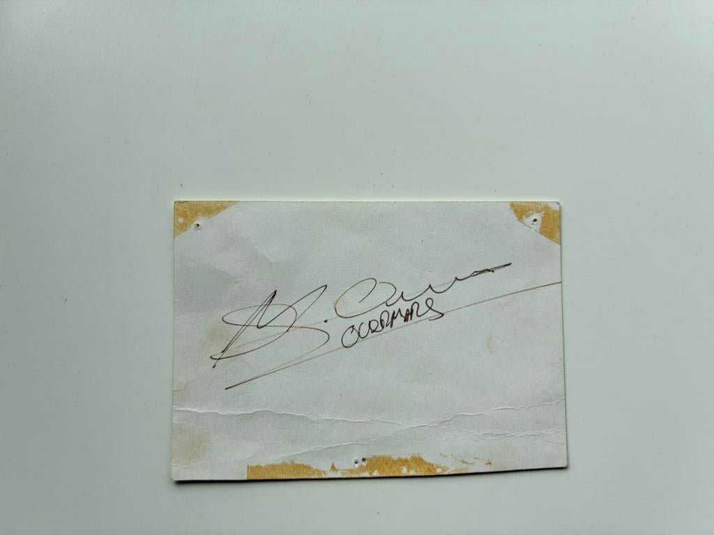 Handtekening Marc Overmars, jaren 90, Ajax, Verzamelen, Sportartikelen en Voetbal, Ophalen, Gebruikt, Ajax