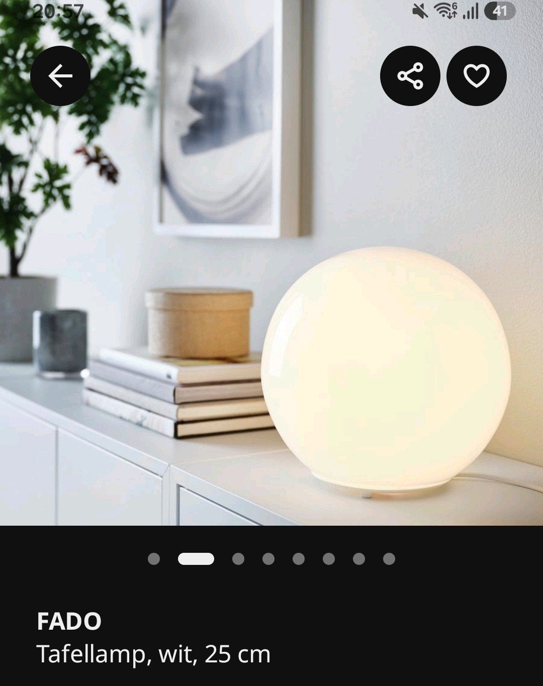 FADO bol tafellamp, Ophalen, IKEA
