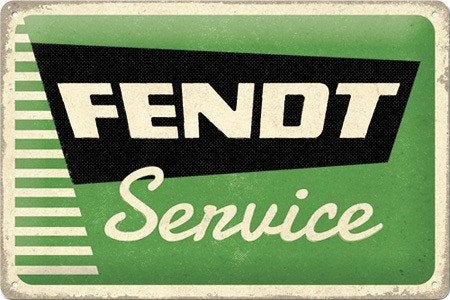 Fendt service tractor relief reclamebord van metaal wanddeco