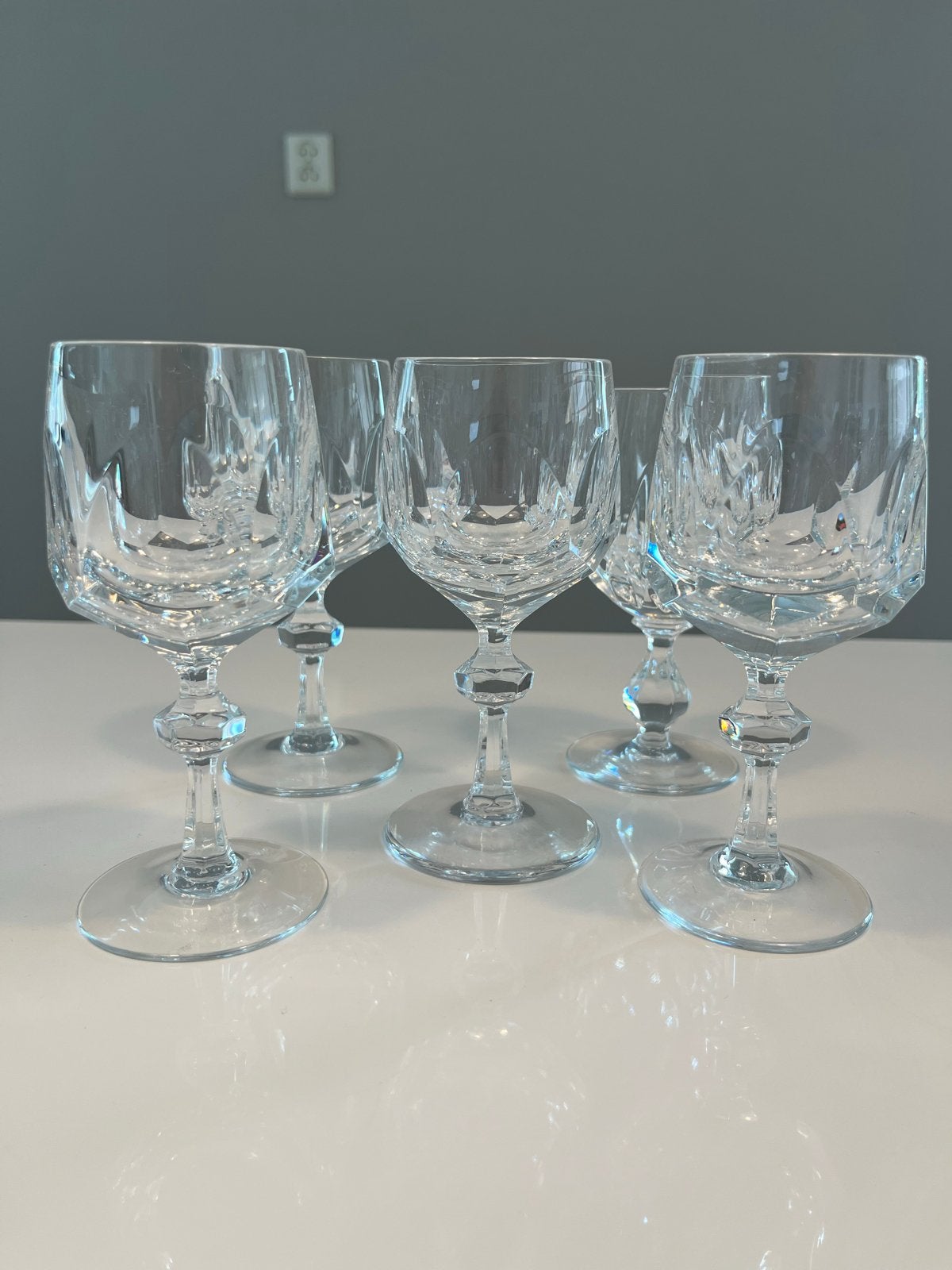 Set van 5 kristallen vintage likeurglazen, Ophalen