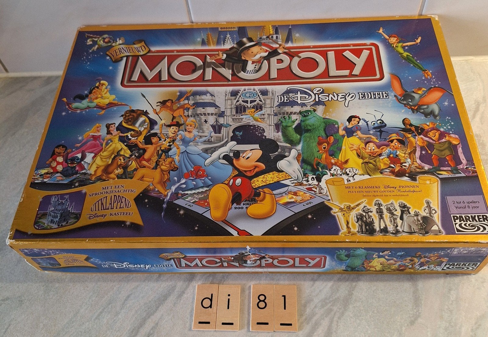 Monopoly, Disney editie, Uitklappend kasteel, Hobby en Vrije tijd, Ophalen of Verzenden, Zo goed als nieuw