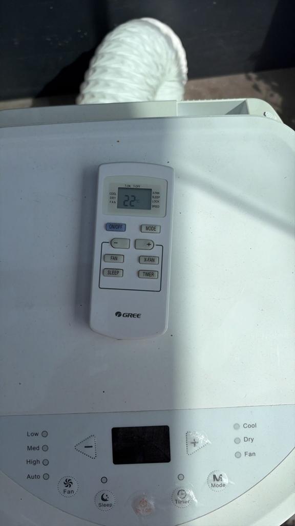 Gree Mobiele Airco met Afstandsbediening en Timer, Ophalen, Gebruikt, Minder dan 60 m³, 3 snelheden of meer